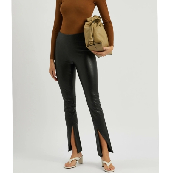 SPANX Faux Leather Split Front Pants - Picture 1 of 8